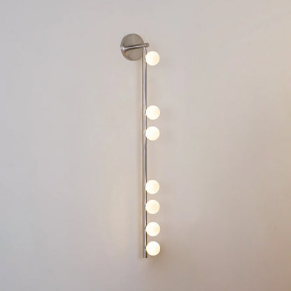 Brass Glass Tube Wall Lamp with Adjustable Lighting
