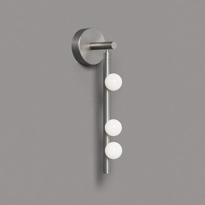 Brass Glass Tube Wall Lamp with Adjustable Lighting — side view