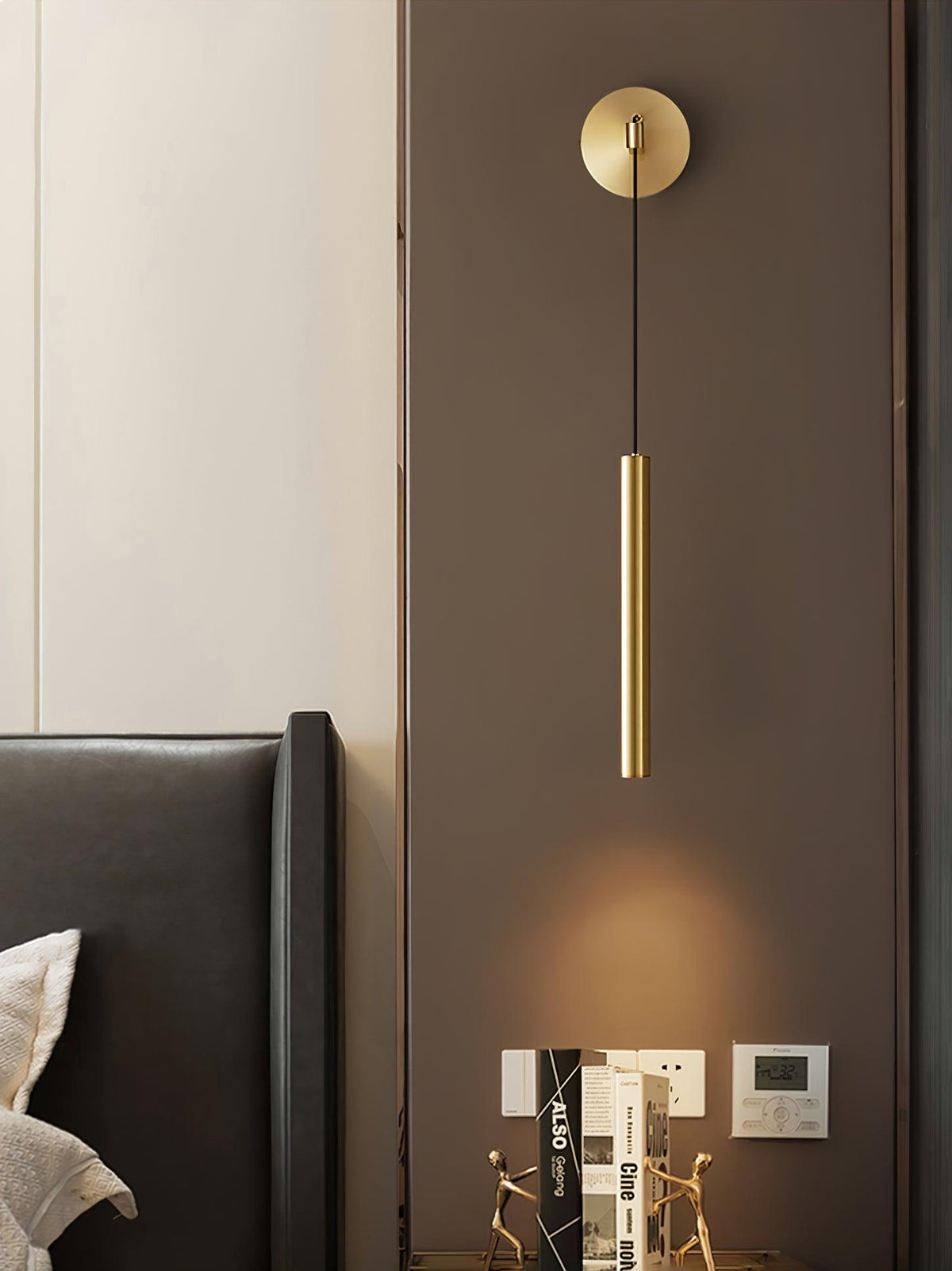 Brass Line Wall Light, Energy-Efficient LED