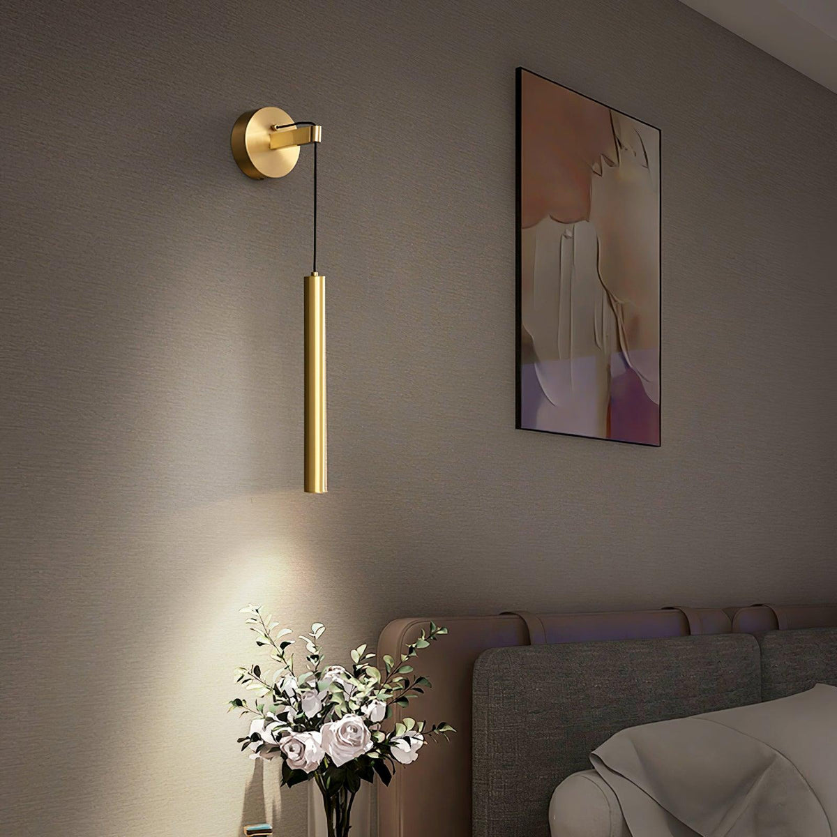 Brass Line Wall Light, Energy-Efficient LED