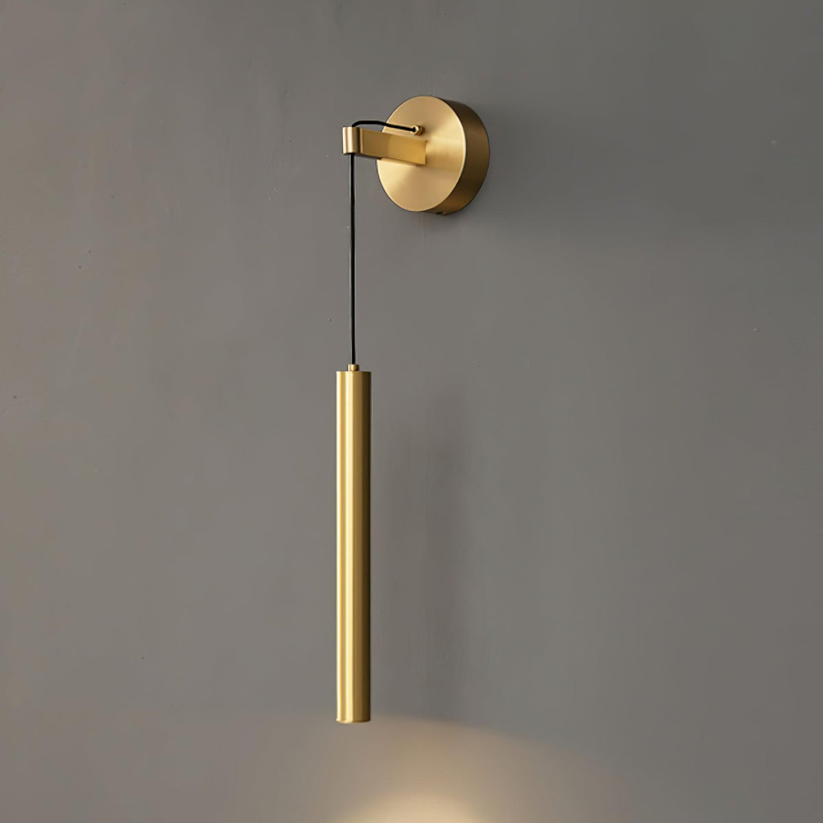 Brass Line Wall Light, Energy-Efficient LED — side view