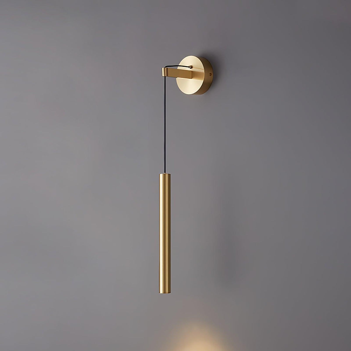 Brass Line Wall Light, Energy-Efficient LED — front view