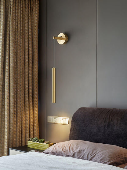 Brass Line Wall Light, Energy-Efficient LED