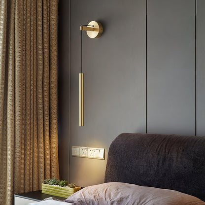 Brass Line Wall Light, Energy-Efficient LED — lifestyle view