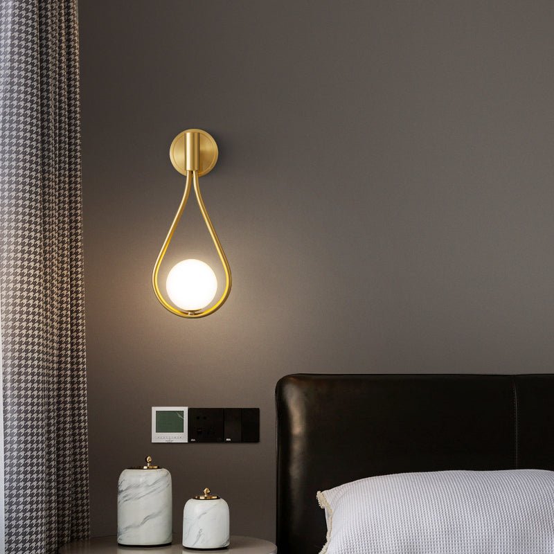 Brass Vanity Wall Lamp - Adjustable Arm, Soft Warm Light — side view