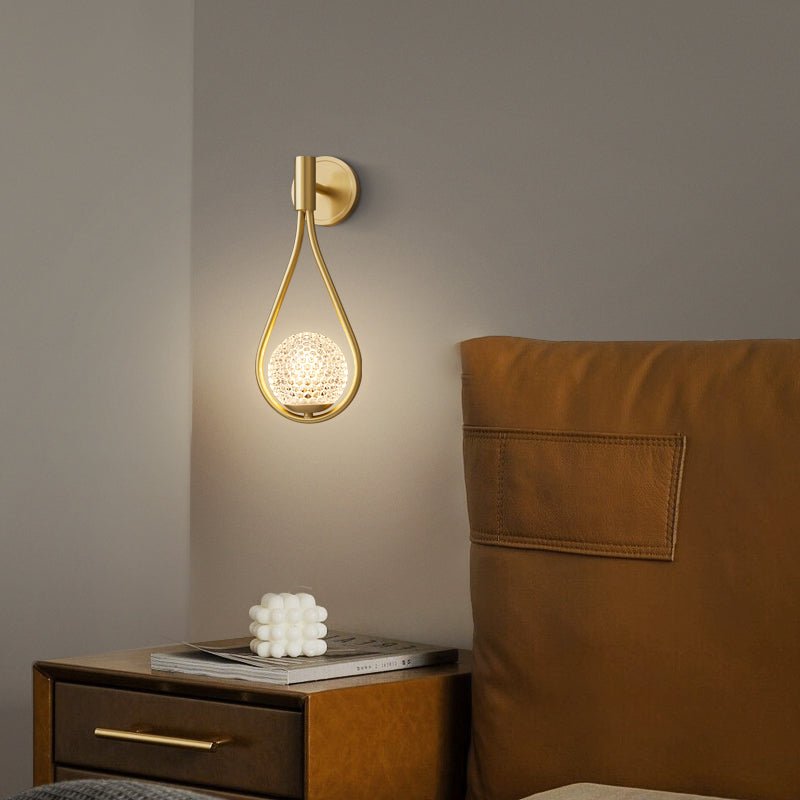 Brass Vanity Wall Lamp - Adjustable Arm, Soft Warm Light — lifestyle view