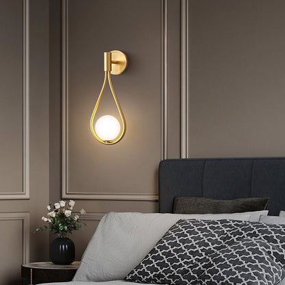 Brass Vanity Wall Lamp - Adjustable Arm, Soft Warm Light — front view