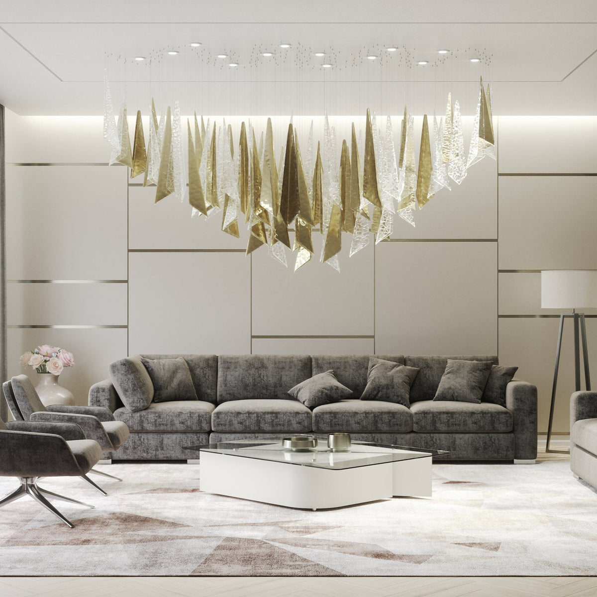 Breeze Chandelier with Adjustable Height — detail view