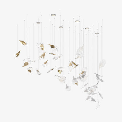 Breezeleaf Modern Chandelier with Adjustable LED Lighting — alternate angle