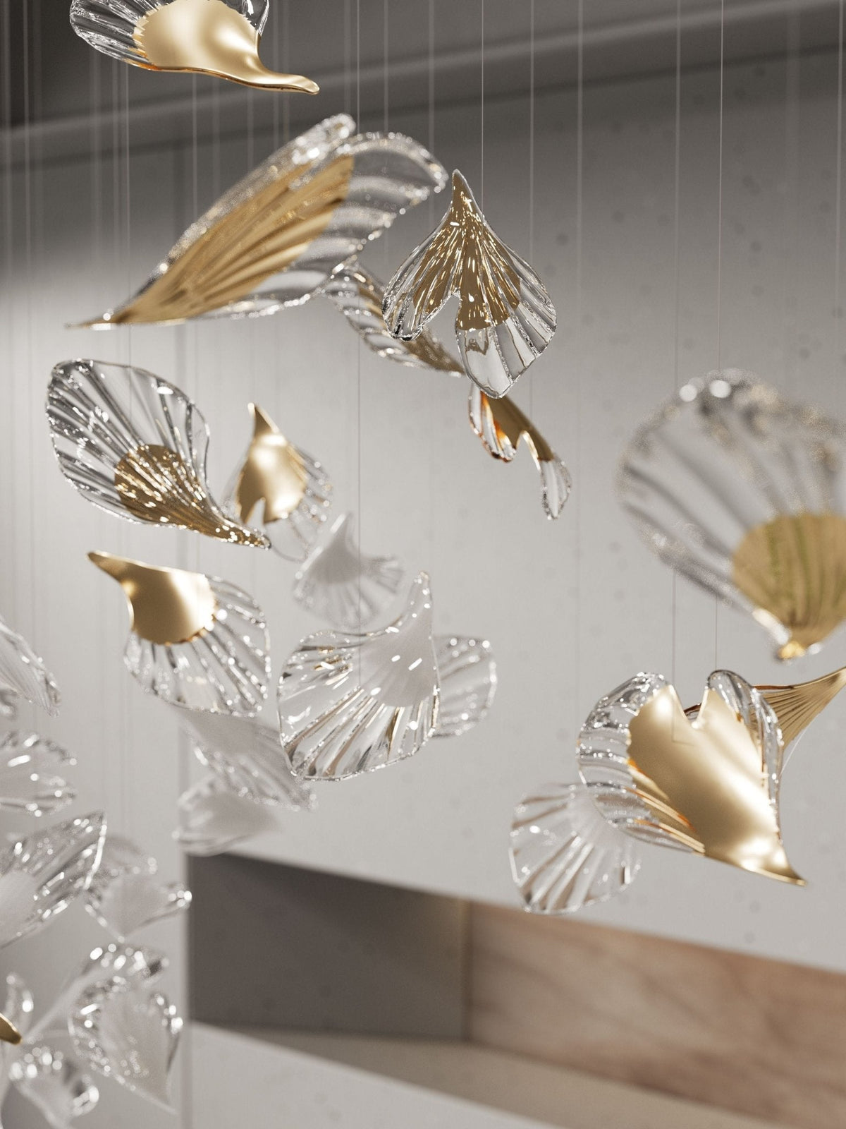 Breezeleaf Modern Chandelier with Adjustable LED Lighting
