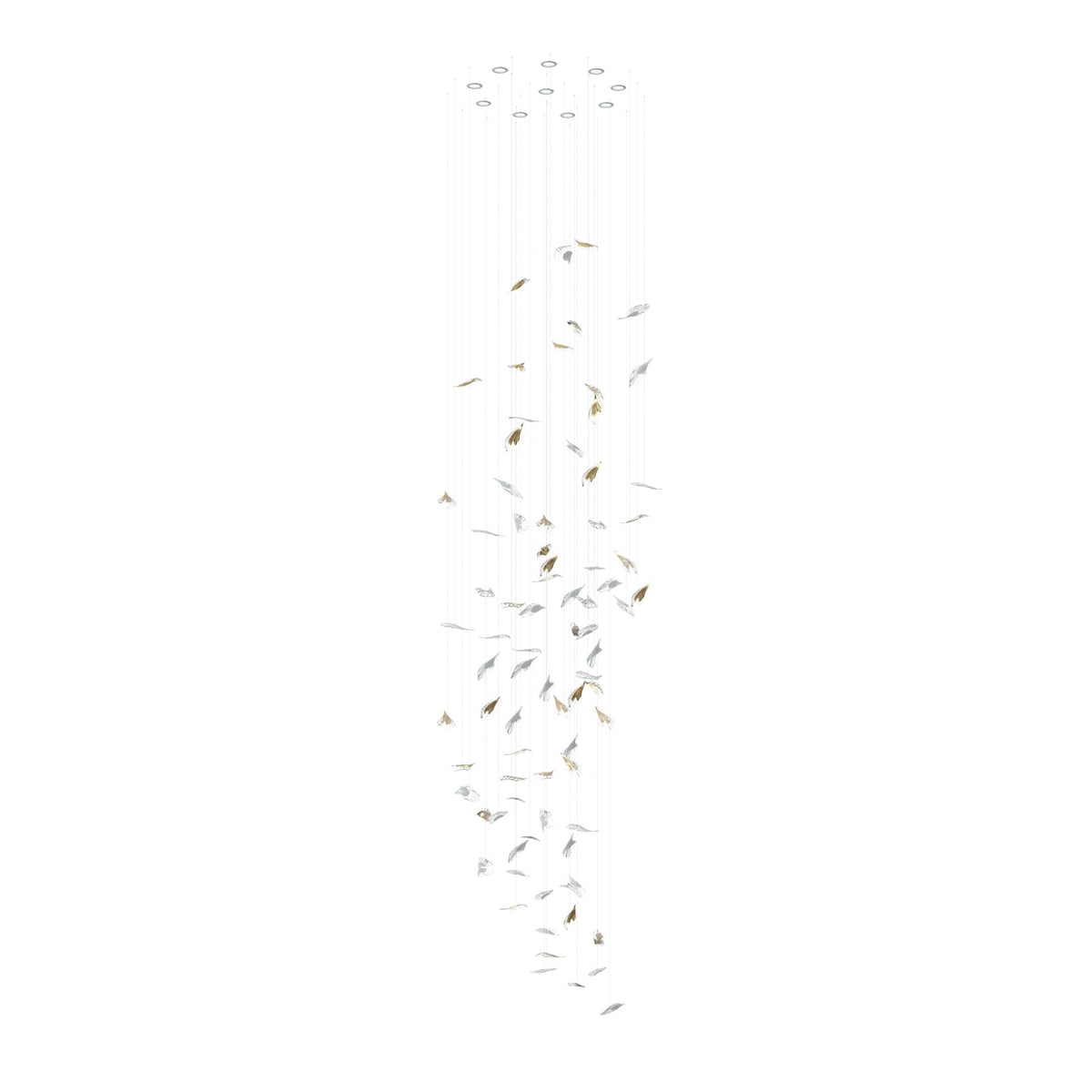 Breezeleaf Modern Chandelier with Adjustable LED Lighting — detail view