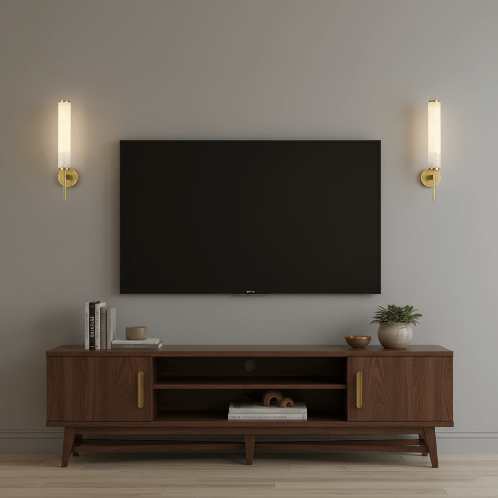 Alabaster Wall Sconce with Adjustable Brightness