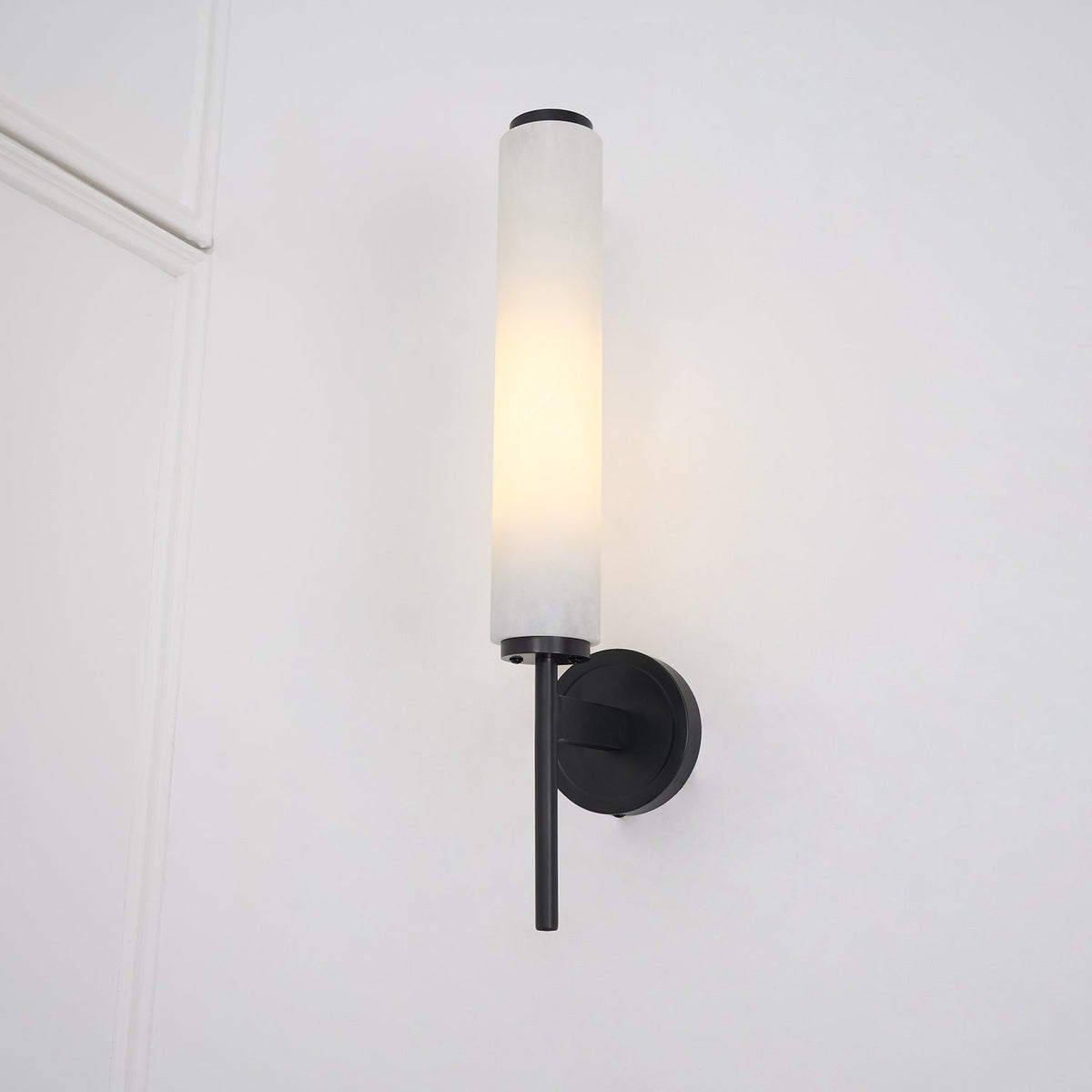 Alabaster Wall Sconce with Adjustable Brightness