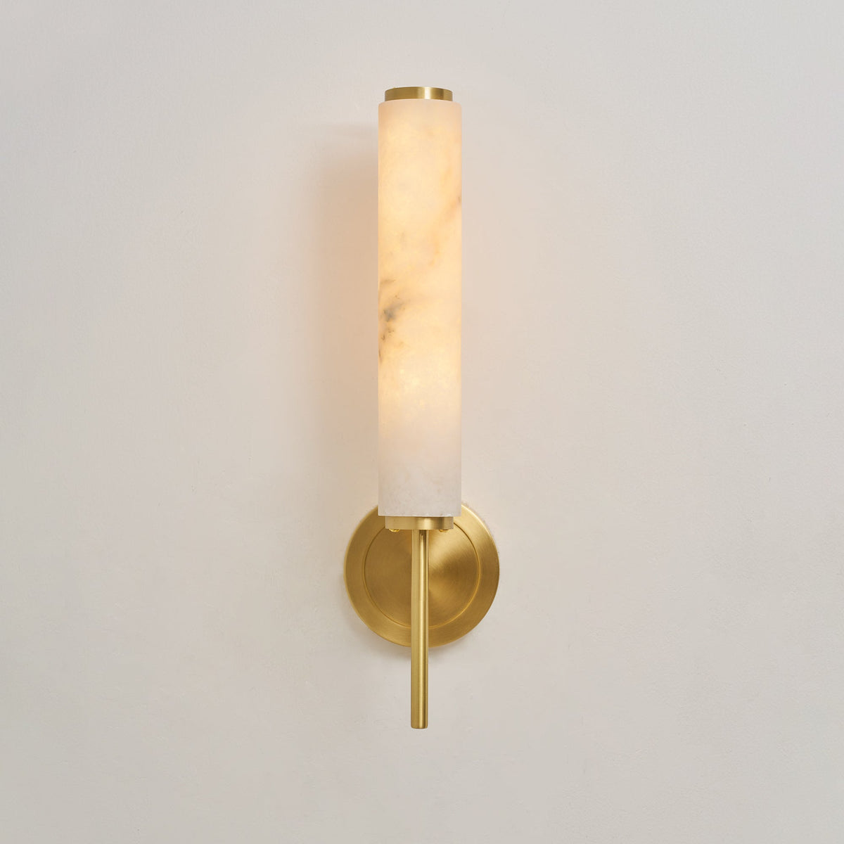 Alabaster Wall Sconce with Adjustable Brightness