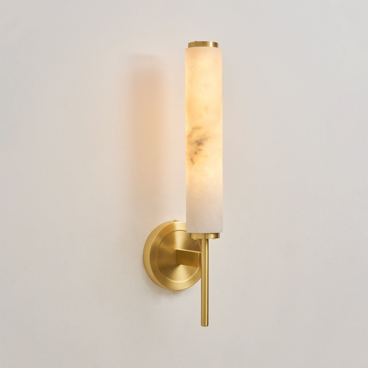 Alabaster Wall Sconce with Adjustable Brightness