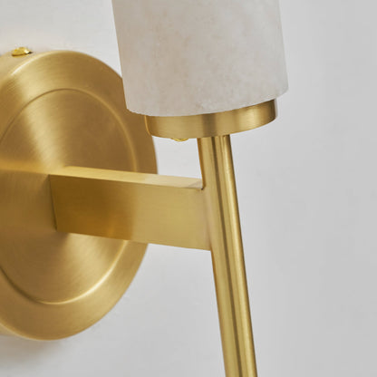 Alabaster Wall Sconce with Adjustable Brightness