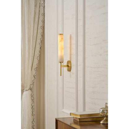 Alabaster Wall Sconce with Adjustable Brightness