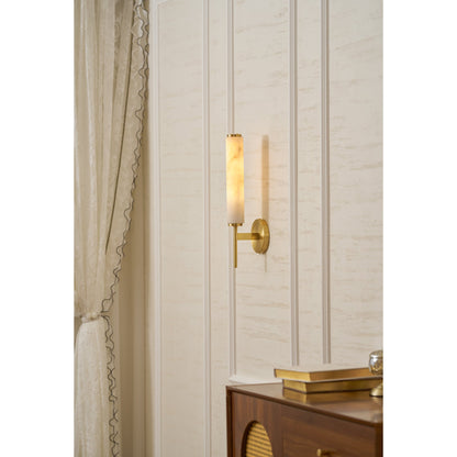Alabaster Wall Sconce with Adjustable Brightness