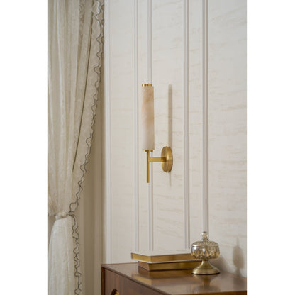 Alabaster Wall Sconce with Adjustable Brightness