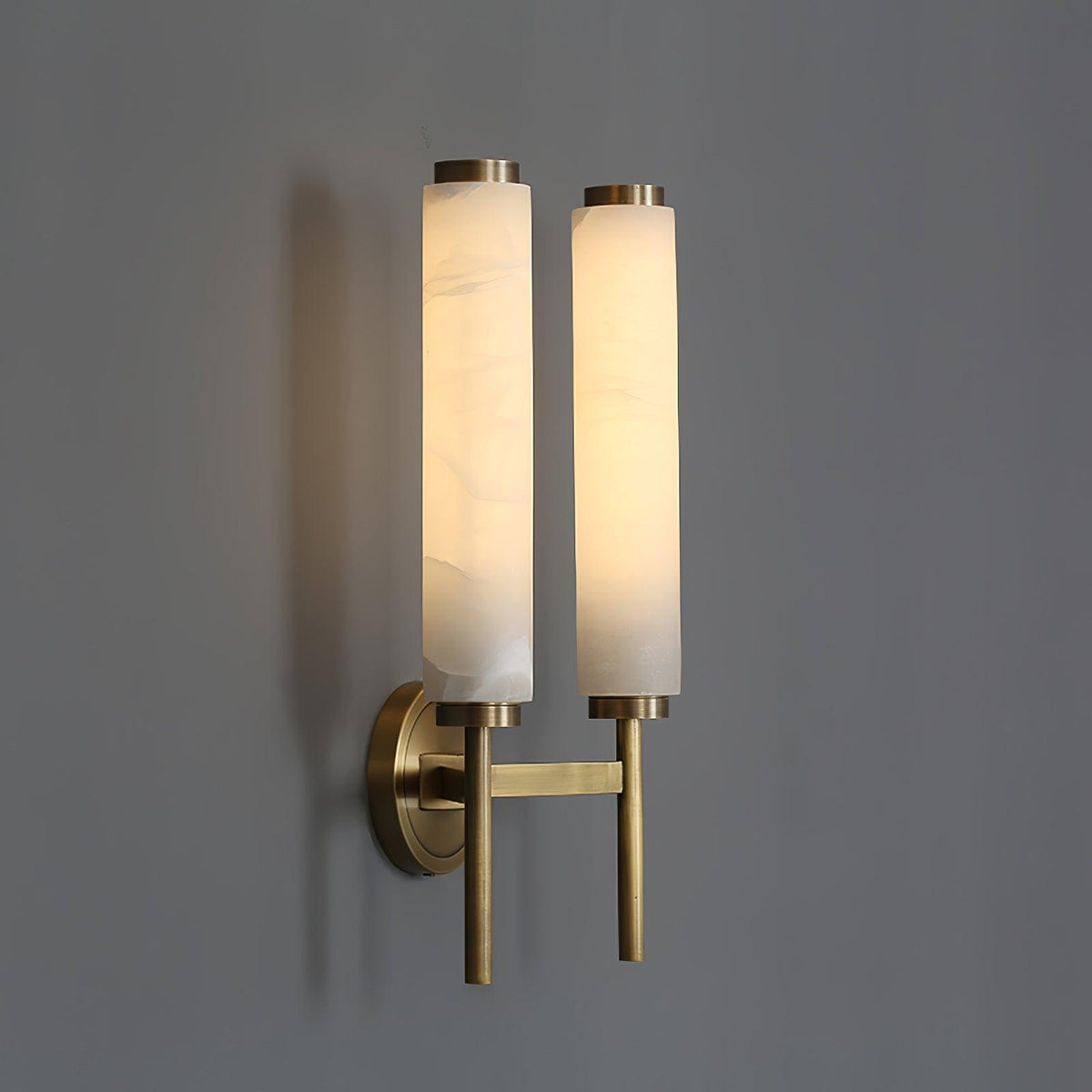 Alabaster Wall Sconce with Adjustable Brightness