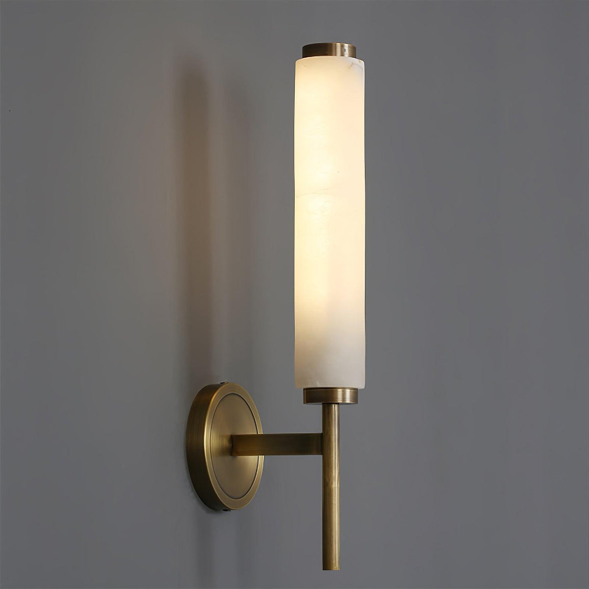 Alabaster Wall Sconce with Adjustable Brightness