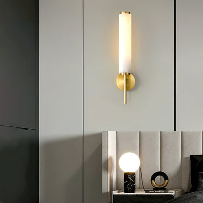 Alabaster Wall Sconce with Adjustable Brightness