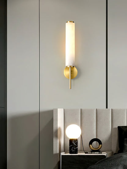 Alabaster Wall Sconce with Adjustable Brightness