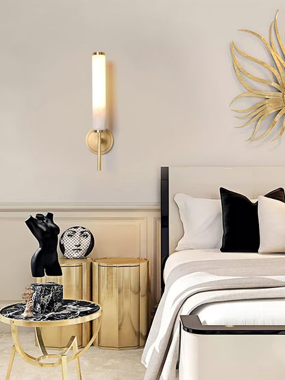 Alabaster Wall Sconce with Adjustable Brightness