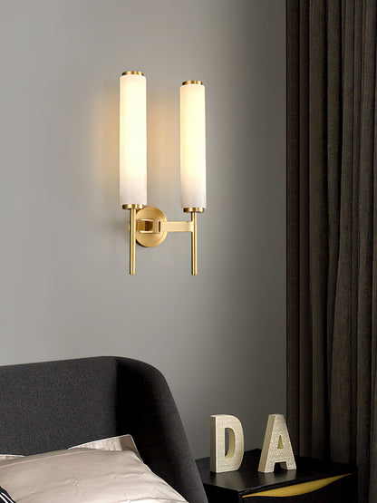 Alabaster Wall Sconce with Adjustable Brightness