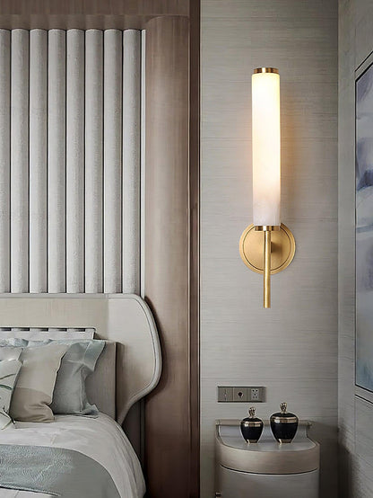 Alabaster Wall Sconce with Adjustable Brightness