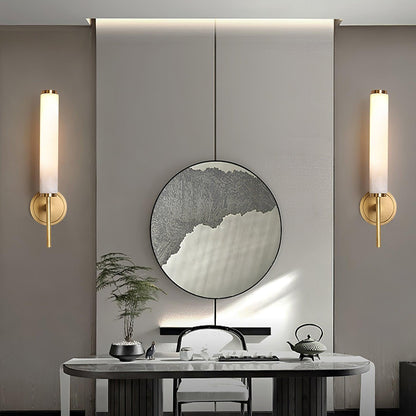 Alabaster Wall Sconce with Adjustable Brightness