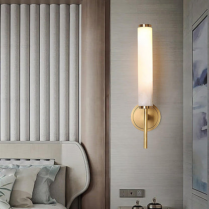 Alabaster Wall Sconce with Adjustable Brightness