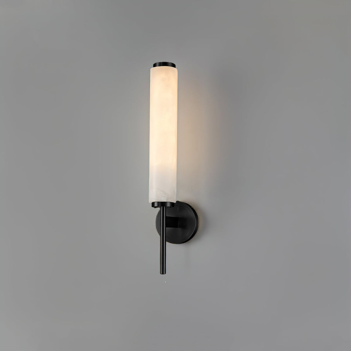 Alabaster Wall Sconce with Adjustable Brightness — side view