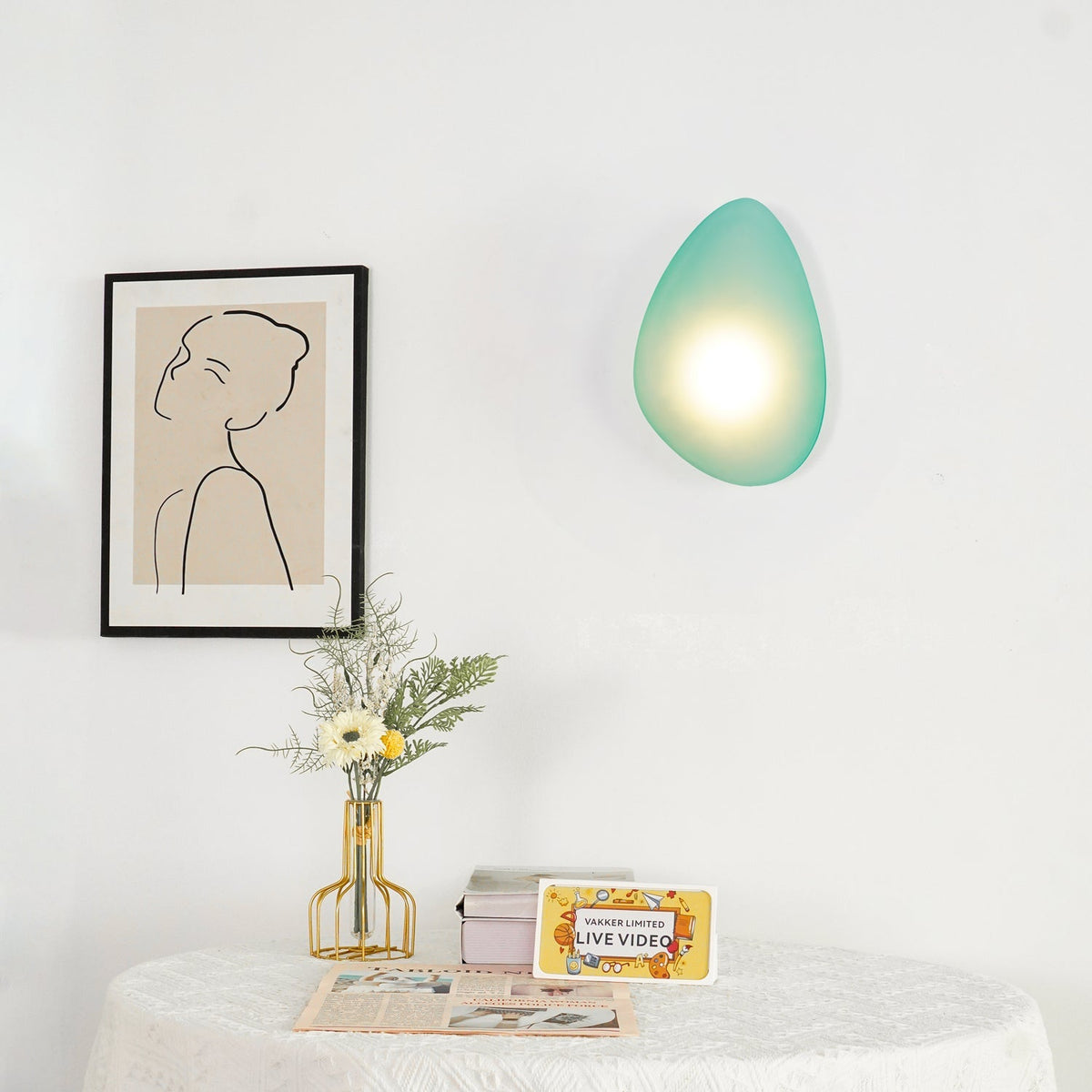 Bubble Glass Wall Lamp with Adjustable Brightness