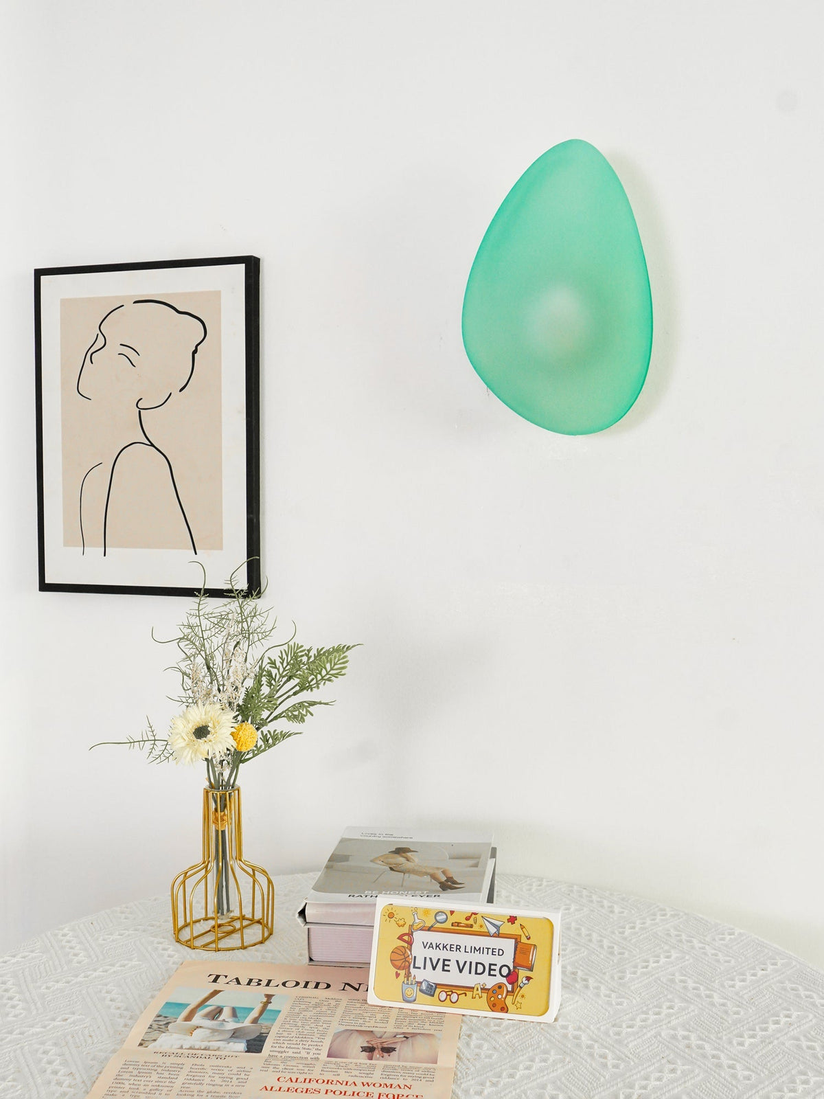Bubble Glass Wall Lamp with Adjustable Brightness