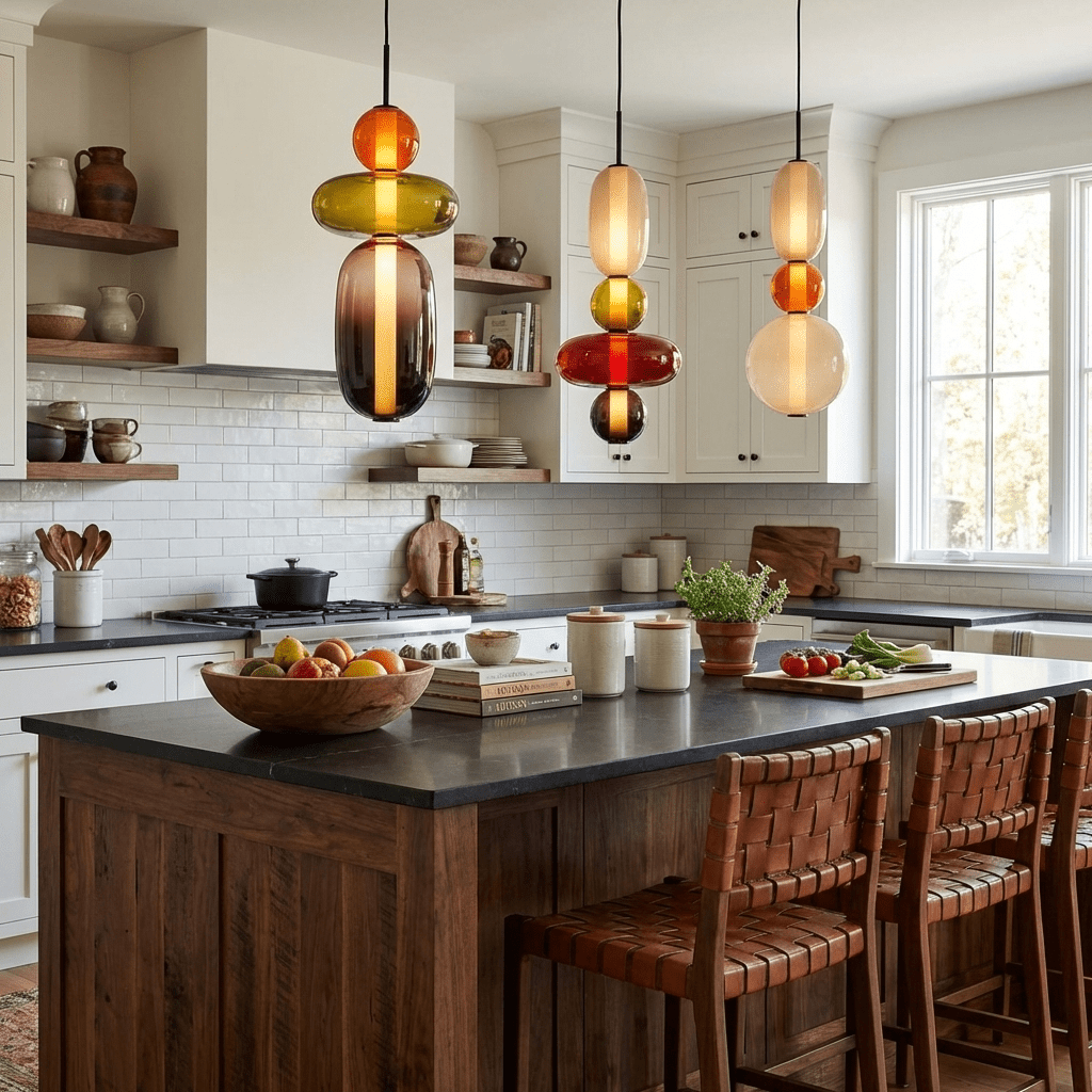 Candy Glass Pendant Light with Dimmable Light — detail view
