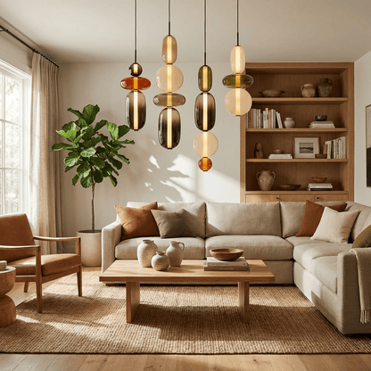 Candy Glass Pendant Light with Dimmable Light — alternate angle