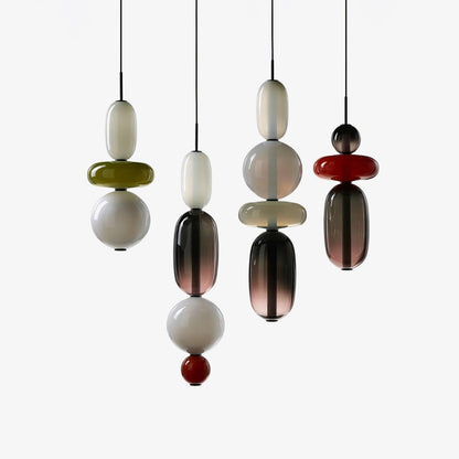 Candy Glass Pendant Light with Dimmable Light — front view