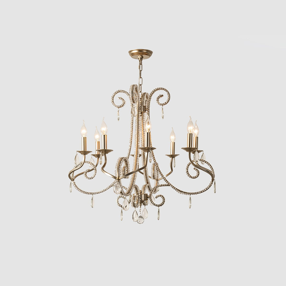Candle Crystal Chandelier with Sparkling Accents