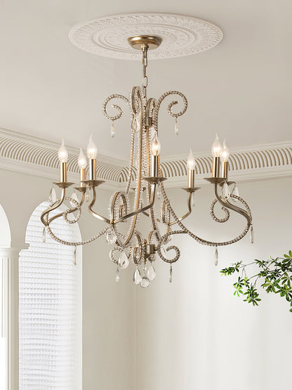 Candle Crystal Chandelier with Sparkling Accents — lifestyle view