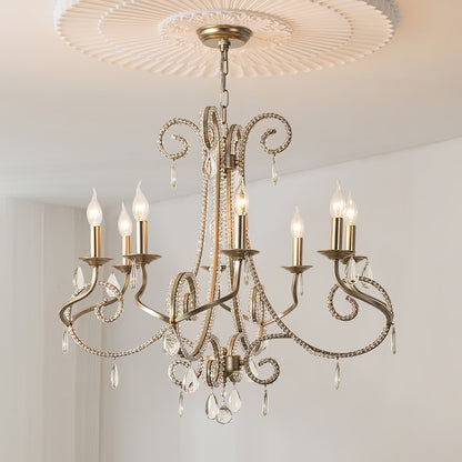 Candle Crystal Chandelier with Sparkling Accents — alternate angle