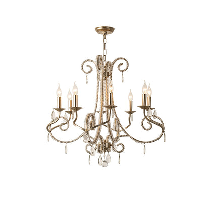 Candle Crystal Chandelier with Sparkling Accents