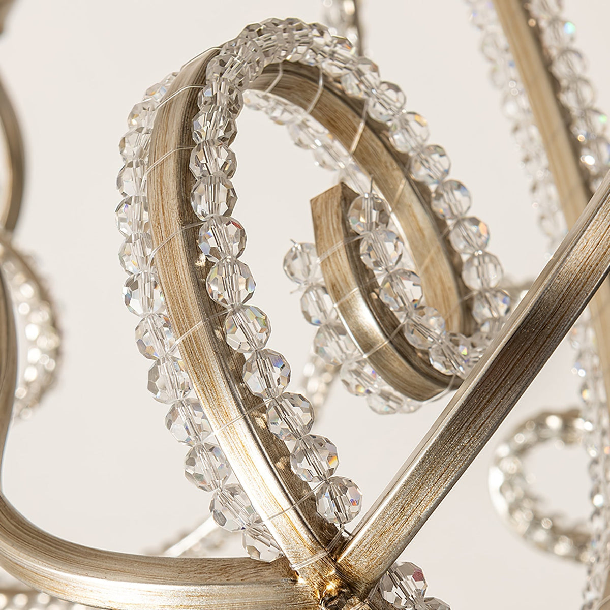 Candle Crystal Chandelier with Sparkling Accents