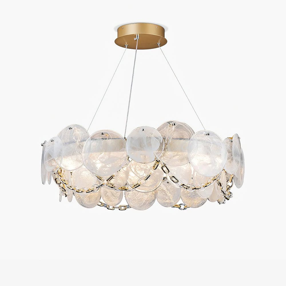 Chandelier with Crystal Accents, Color-Changing Light