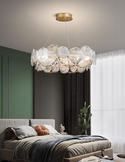 Chandelier with Crystal Accents, Color-Changing Light