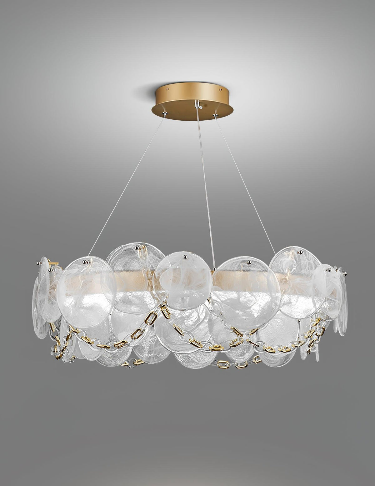 Chandelier with Crystal Accents, Color-Changing Light