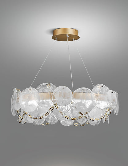 Chandelier with Crystal Accents, Color-Changing Light