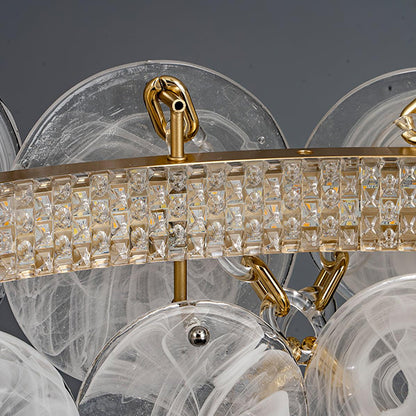 Chandelier with Crystal Accents, Color-Changing Light