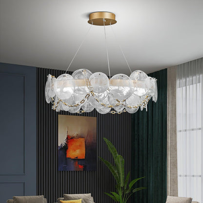 Chandelier with Crystal Accents, Color-Changing Light — alternate angle