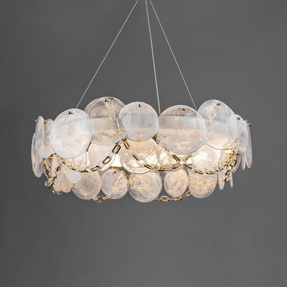 Chandelier with Crystal Accents, Color-Changing Light
